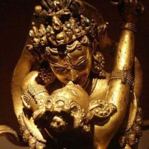 Yab yum estatuas doradas Tantra Esencia de Vida
